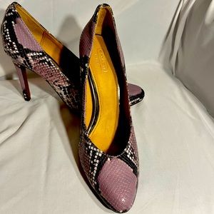 Coach, Nala, rare purple snake heel.
